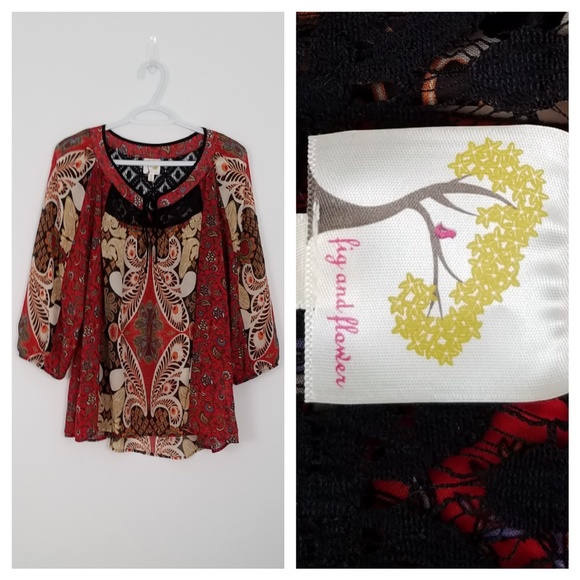 Anthropologie Tops - BLACK FRIDAY SALE Anthropologie Fig and Flower Top